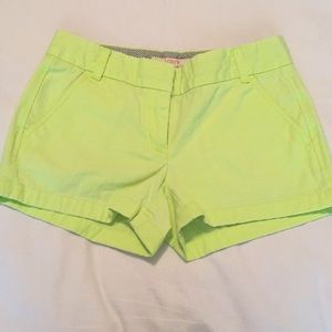 Neon Yellow/Green j.crew broken in chino short 0